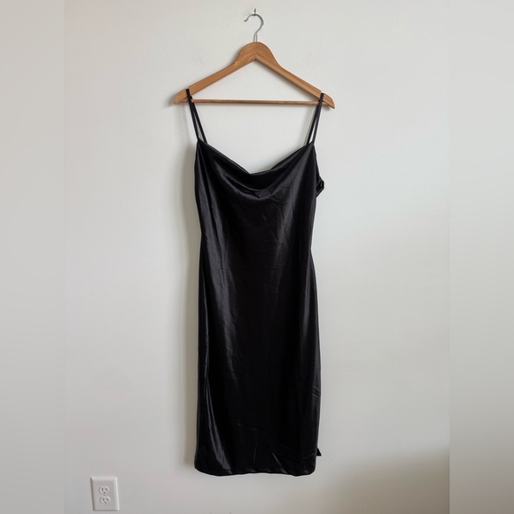 Satin Midi Slip Dress - Picture 2 of 4